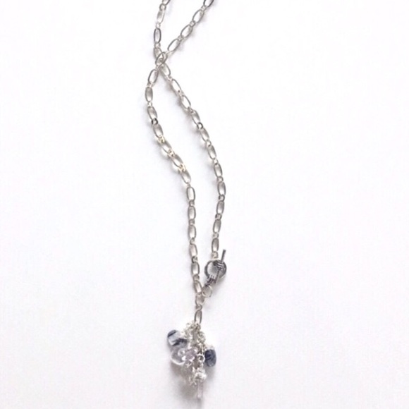 Jewelry - NWOT Boho Silver Mixed Quartz Toggle Necklace